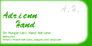 adrienn hand business card